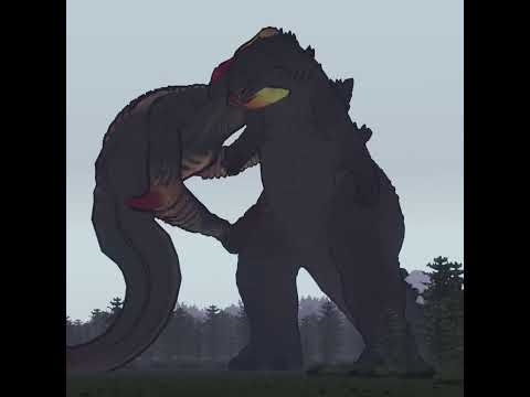 T-REX AND GODZILLA VS SKULL CRAWLER PART 2 #edit #shortsviral #viralvideos #T-REX #skullcrawler