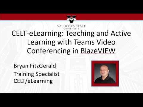 Celt Elearning Teaching And Active Learning With Teams Video Conferencing In Blazeview