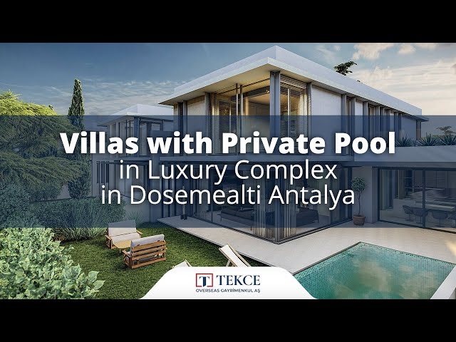 Villas with Private Pool in Luxury Complex in Dosemealti Antalya