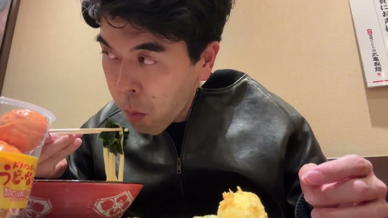 #143 ドラゴンボールコラボしてる丸亀製麺を飲むように食べる兄卓也