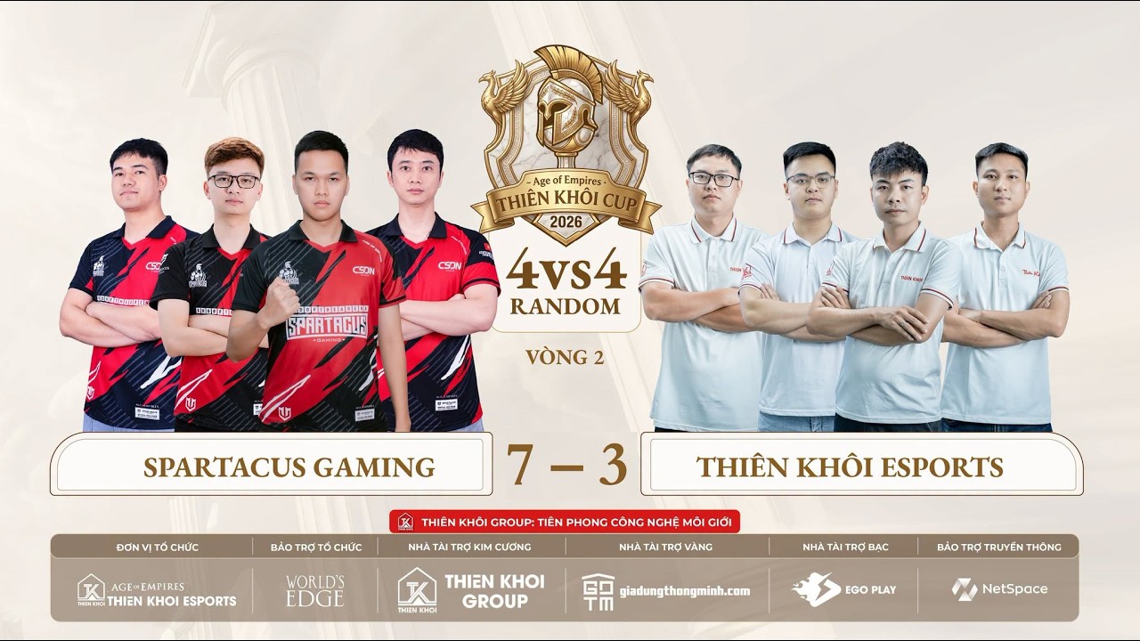 Spartacus vs Thiên Khôi Esports | AOE Thiên Khôi Cup 2026