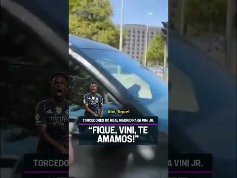 O VINI FICA NO REAL MADRID?! 🤔🇧🇷 A TORCIDA PAROU O CRAQUE PRA PEDIR A RENOVAÇÃO! #shorts