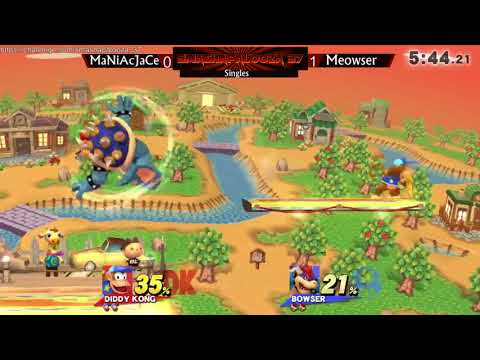 SmashaPalooza 37: Losers - MaNiAcJaCe (Sheik, Diddy Kong, Ryu) vs Meowser (Bowser)