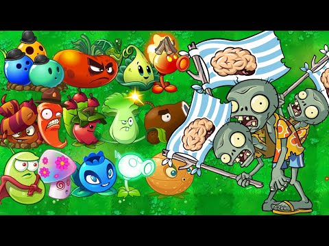 Every Plant Using Only 1 Plant Food VS 50 Beach Flag Zombie - Who Will Win?