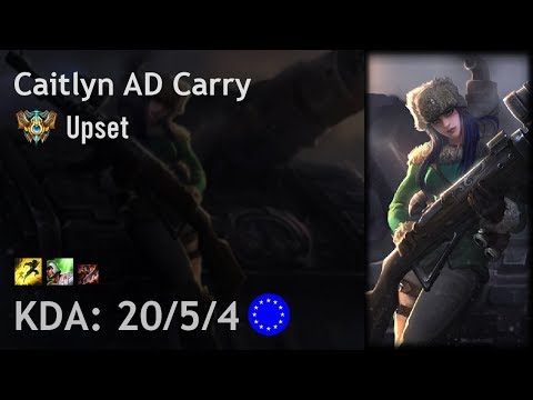 Caitlyn AD Carry vs Tristana - Upset - EUW Challenger Patch 7.15