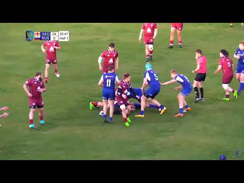 Russia vs Georgia U18 Rugby EU Championship 2019 First half
