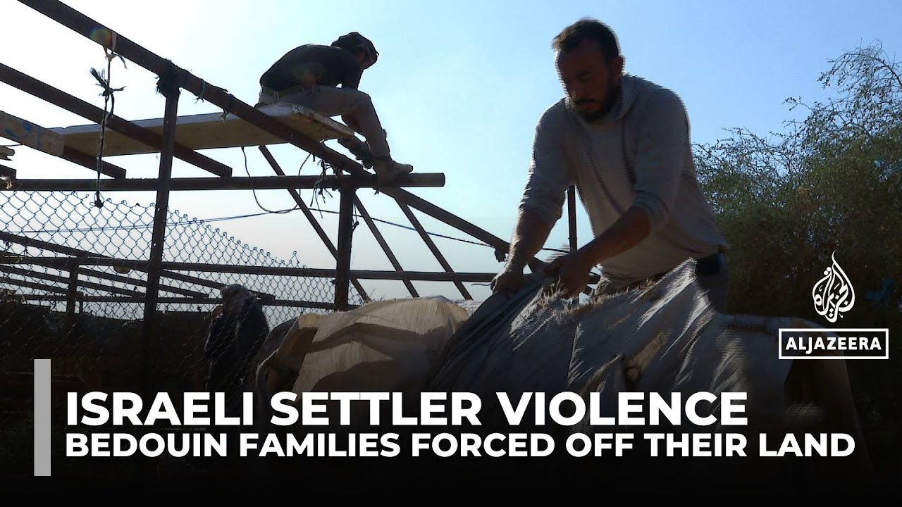 Israeli settler attacks force Palestinian Bedouin families off their land in the occupied West Bank