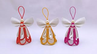 How to Make an Angel with Glitter Foam Paper 🌟 | DIY Handmade Christmas Ornament