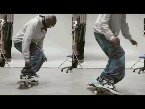 Virgil Abloh Skating In His Studio