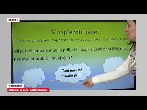 e Mesimi Klasa 1 - 1333 Matematikë - Orientimi në kohë