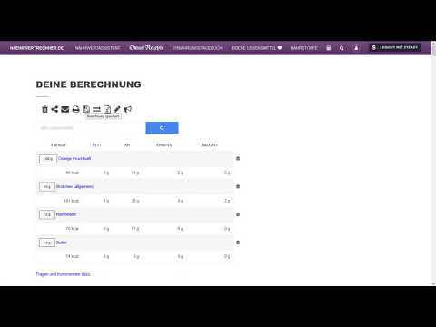 #14 - Deine Nährwertberechnung speichern