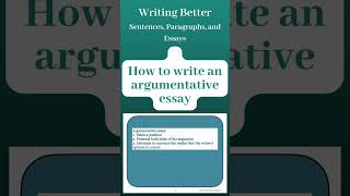 How to Write an Argumentative Essay