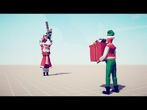 10x GOD PRESENT ELF vs SANTA CLAUS | TABS Totally Accurate Battle Simulator