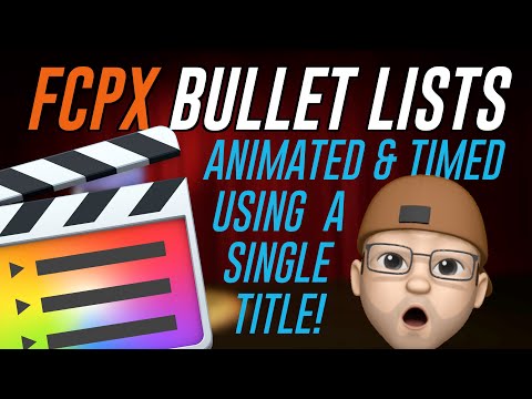 FCPX Bullet Lists animated & timed with a single title! | BretFX Final Cut Pro X Tutorials & Plugins