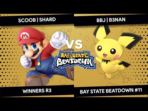 Bay State Beatdown #11 - SCOOB | Shard (Lemmy, Mario) vs BBJ | B3nan (Pichu) - Winners R3