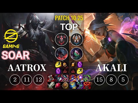 OZ SoaR Aatrox vs Akali Top - KR Patch 10.25
