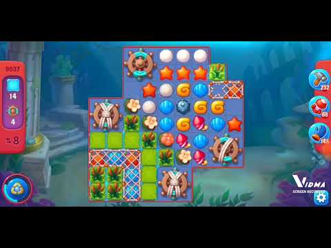 Fishdom. 9037 hard level no boosters and diamonds. 12 moves