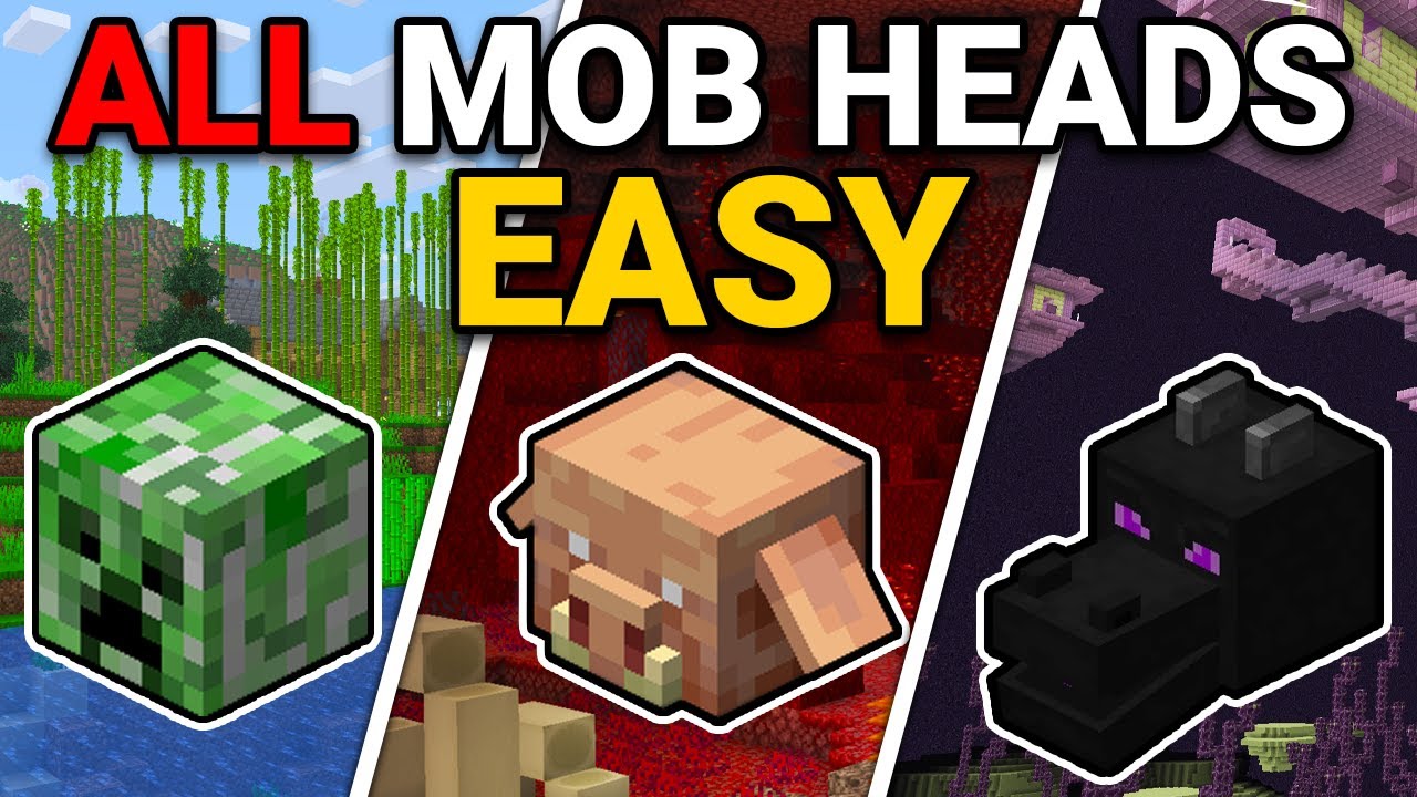 How to EASILY get ALL MOB HEADS in Minecraft