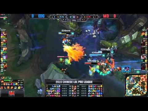 EDG vs M3 Tencent LPL Summer Split 2015 W4D1 EDward Gaming vs Masters 3 Game 1 highlights
