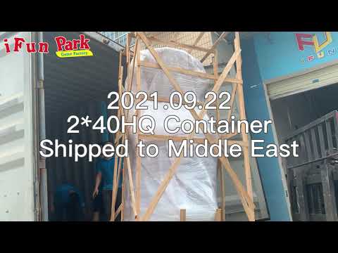 2021.09.22 Two 40ft Container Arcade Game Machines Soft Playground Shipped to Middle East