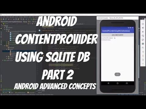 Android Database Content Provider Example Using Sqlite Database Part 2