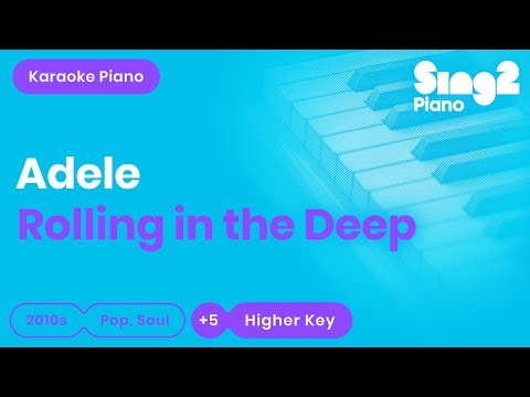 Adele - Rolling In The Deep (Male Key | Higher Key) Piano Karaoke