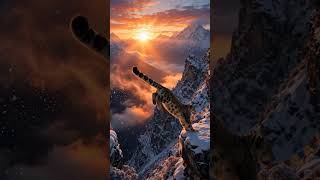 Download lagu Snow Leopard Leaps Over Himalayas at Sunrise! 🏔️🐆 #Shorts mp3