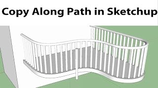 Array Along Path in Sketchup