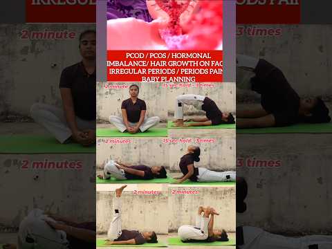 6 Simple stretches for PCOD/PCOS/Healthy periods 🩸/Hormonal Health ✅✅🔥🔥🧘‍♀️🧘‍♀️##stretching ##