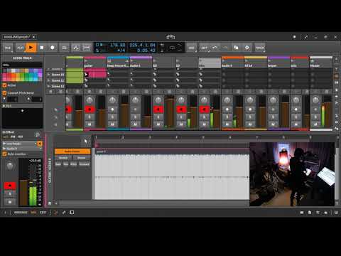 Psychedelic jam-out in Bitwig with real drums