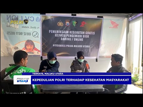 BAKTI KESEHATAN GRATIS POLDA MALUT KEPADA PENGEMUDI OJOL SAMBUT HARI BHAYANGKARA KE-79