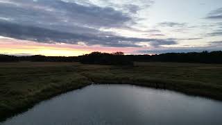 Low flight over drained Murphey Lake