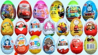 20 Surprise Eggs Kinder Surprise Cars 2 Thomas Spo
