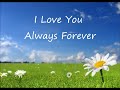 I Love You Always Forever Donna Lewis Lyrics