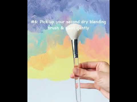 6 Easy steps on how to blend with acrylics 🎨 #acrylicpainting #artlesson #blendingtechnique