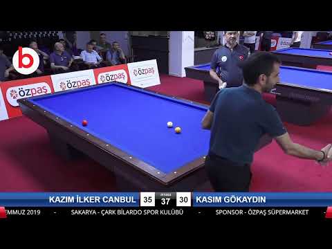 KAZIM İLKER CANBUL & KASIM GÖKAYDIN Bilardo Maçı - SAKARYA ÖZPAŞ CUP 2019-1.TUR