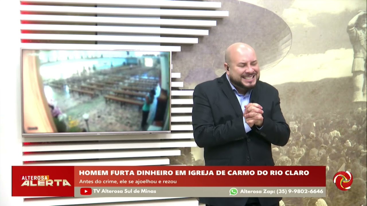 Homem furta cofre de igreja em Carmo do Rio Claro