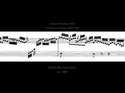 J S Bach: Prelude in B Minor BWV 923, Robert Hill, harpsichord