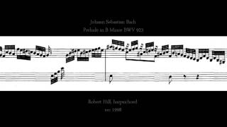J S Bach: Prelude in B Minor BWV 923, Robert Hill, harpsichord