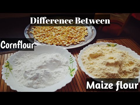 Showing differences between cornstarch, cornflour and maizef...