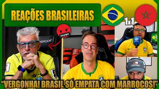 REAÇÕES BRASILEIRAS - BRASIL 1x1 MARROCOS - EMPATE FRUSTRANTE - COPA DO MUNDO FIFA 2026