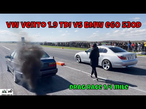 VW Vento 1.9 TDI vs BMW e60 530D drag race 1/4 mile 🚦🚗 - 4K UHD