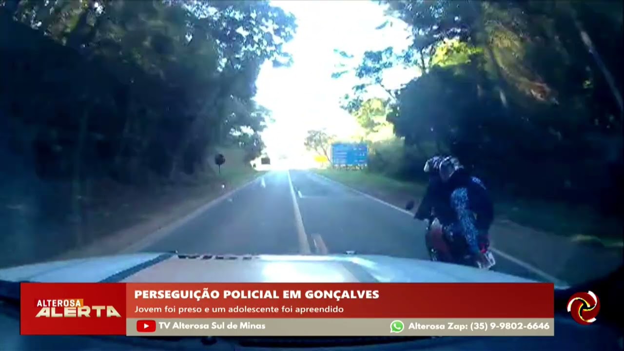 Perseguição termina com prisão e acidente em Gonçalves