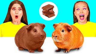 Real Food vs Chocolate Food Challenge | Kitchen Battle with Food by BaRaFun Challenge