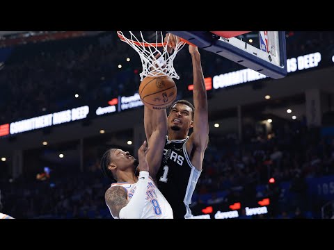 Spurs Beat Thunder 3rd Time Christmas! Held SGA 22 Pts!