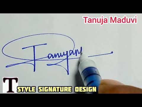 Tanuja Maduvi. Signature Design. How to Creative your Signature