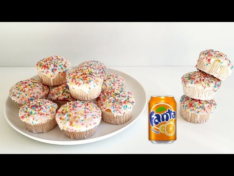 Fanta Muffins lecker und saftig | Muffins Grundrezept | Tassenrezept