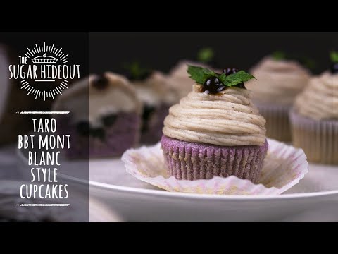 Taro BBT Mont Blanc Style Cupcakes
