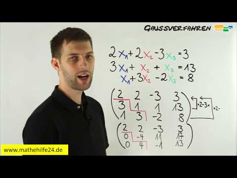 Gaussverfahren: Drei Unbekannte mit Hilfe des Gauss-Algorithmus finden