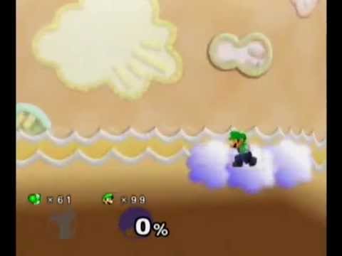 Melee - Level nine CPU Yoshi self-destructs 99 consecutive times for the JV100